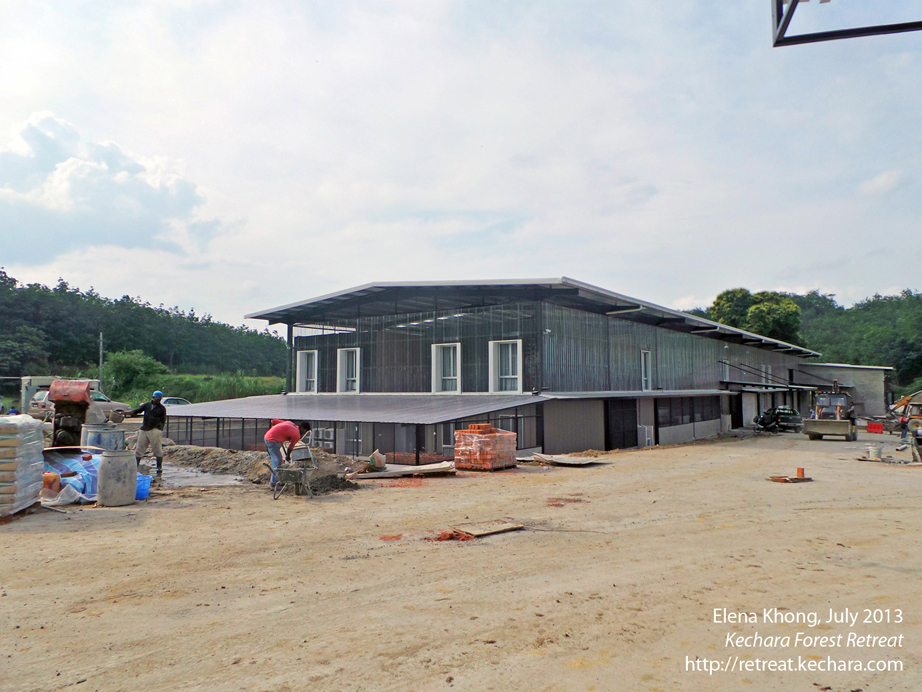 Outside Dukkar Apartments, with landscaping to come