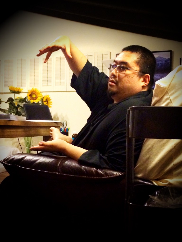 Rinpoche in the midst of illustrating a point