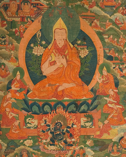 Lama Tsongkhapa taught the Three Principal Aspects of the Path (renunciation, bodhicitta, and the correct view of emptiness) which Rinpoche transmitted to us here, using relationships as an example and equilibrium as our goal