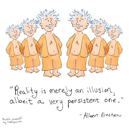 The "reality" we create from our attachments arising from projected value on to things which do not exist in the way we expect them to exist, causes us a lot of suffering