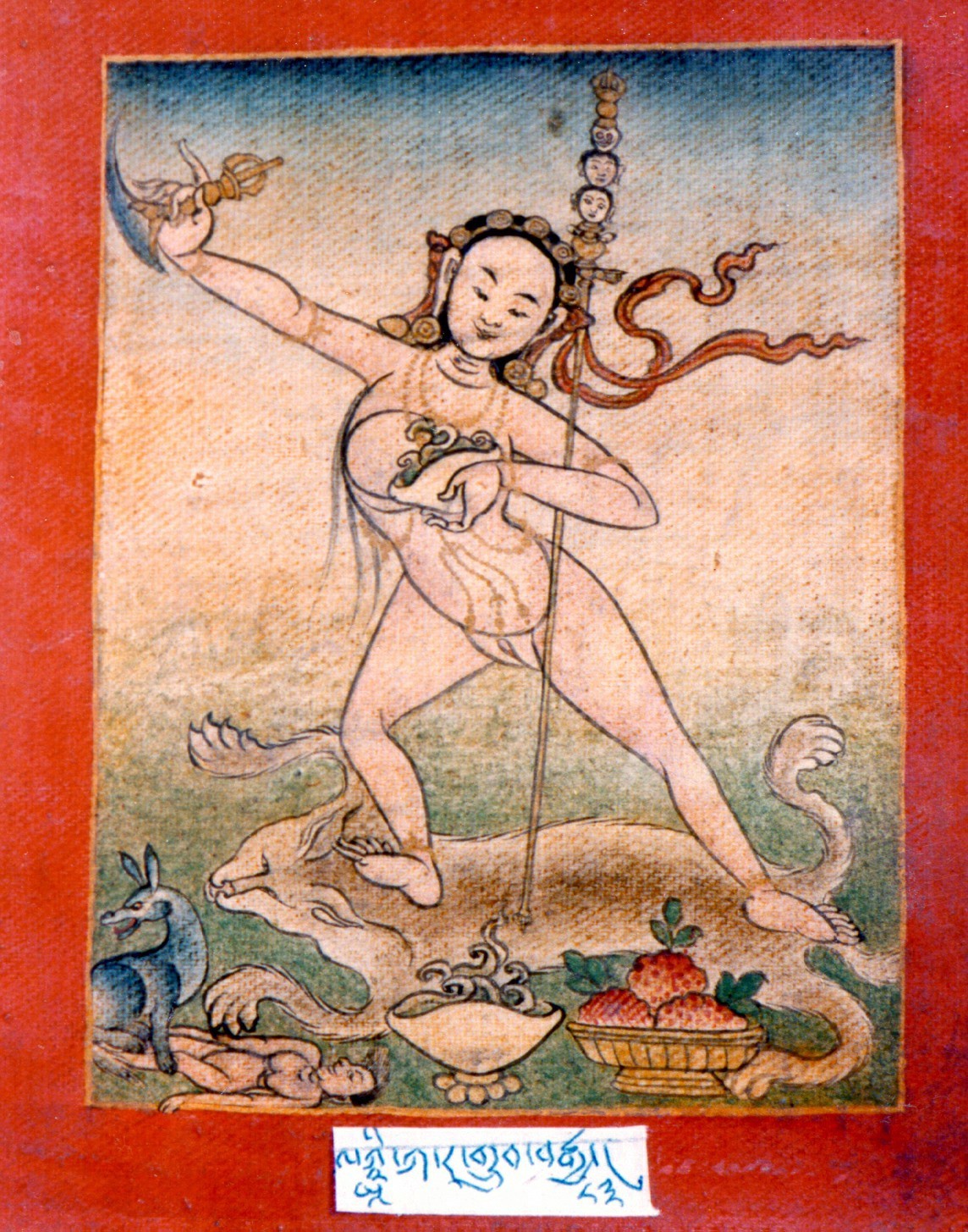 Cham Laksminkara. The main surviving lineage of Chinnamasta in Tibet can be attributed to her. Click to enlarge.