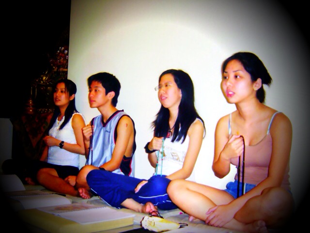 My cousins and siblings reciting their Manjushri mantras